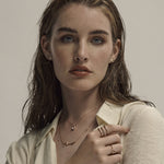 Tipperary Crystal Heart Script Pendant - Rose Gold model