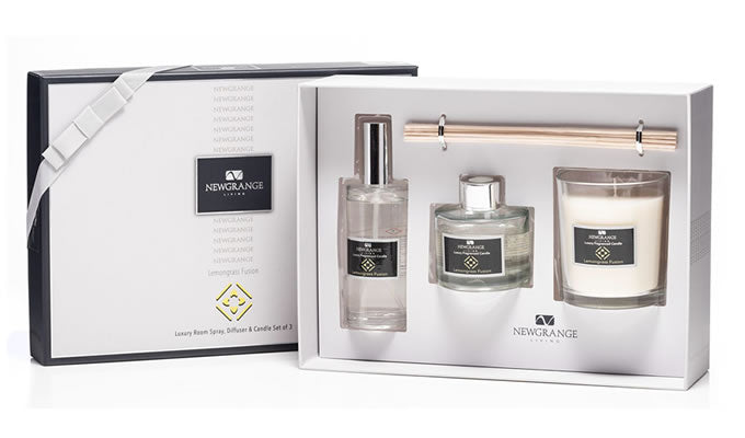 Fresh Linen Fusion Set Room Spray Candle Diffuser Gift Set