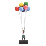 David McGlynn Sculpture - Girl & Two Sets Balloons Freedom engravable
