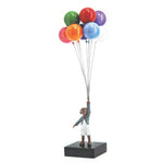 David McGlynn Sculpture - Girl With Balloons Joyful engravable