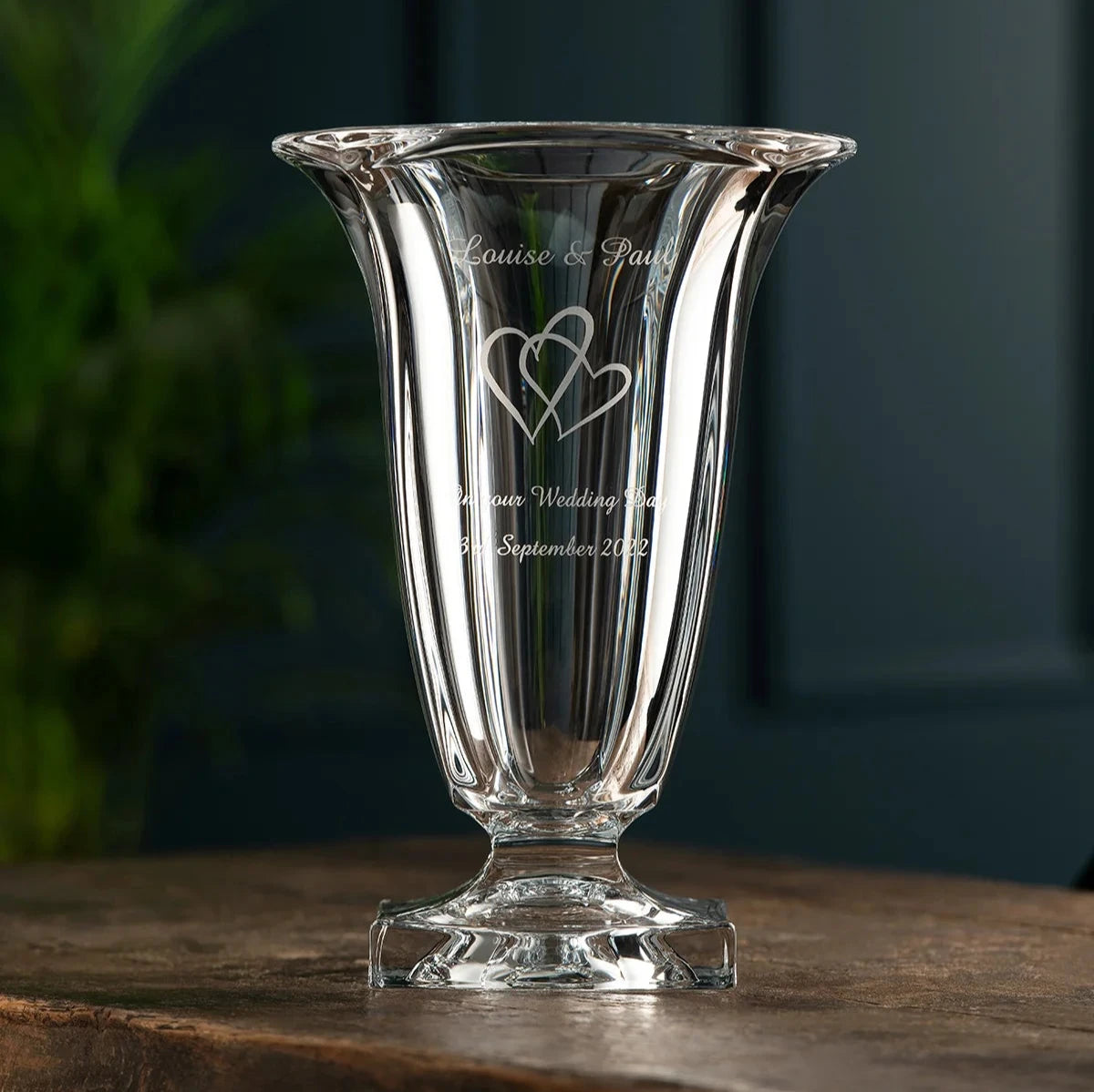 Galway Crystal Large Footed Masterpiece Vase - Engravable 3