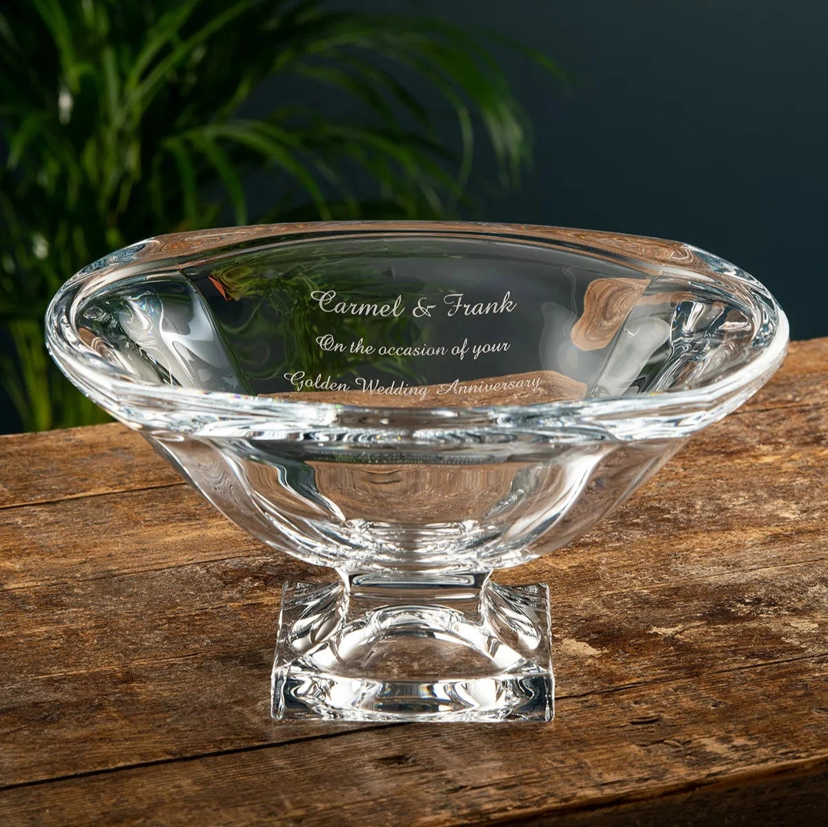 Galway Crystal Footed Masterpiece Bowl - Engravable