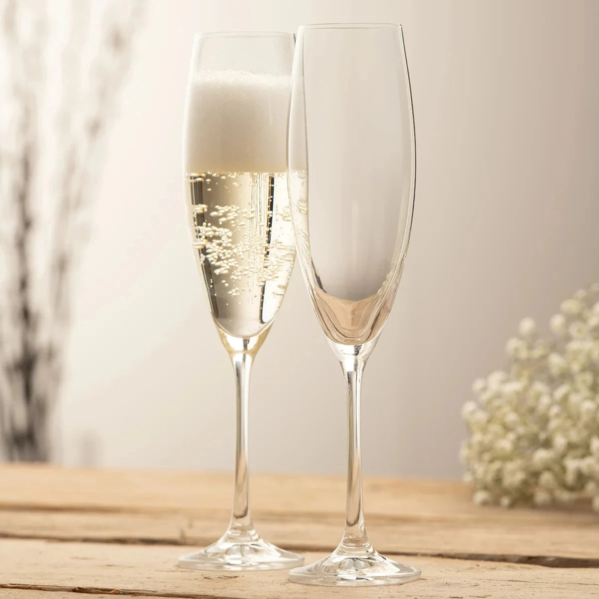 Galway Crystal Elegance Champagne/ Prosecco Glass Pair