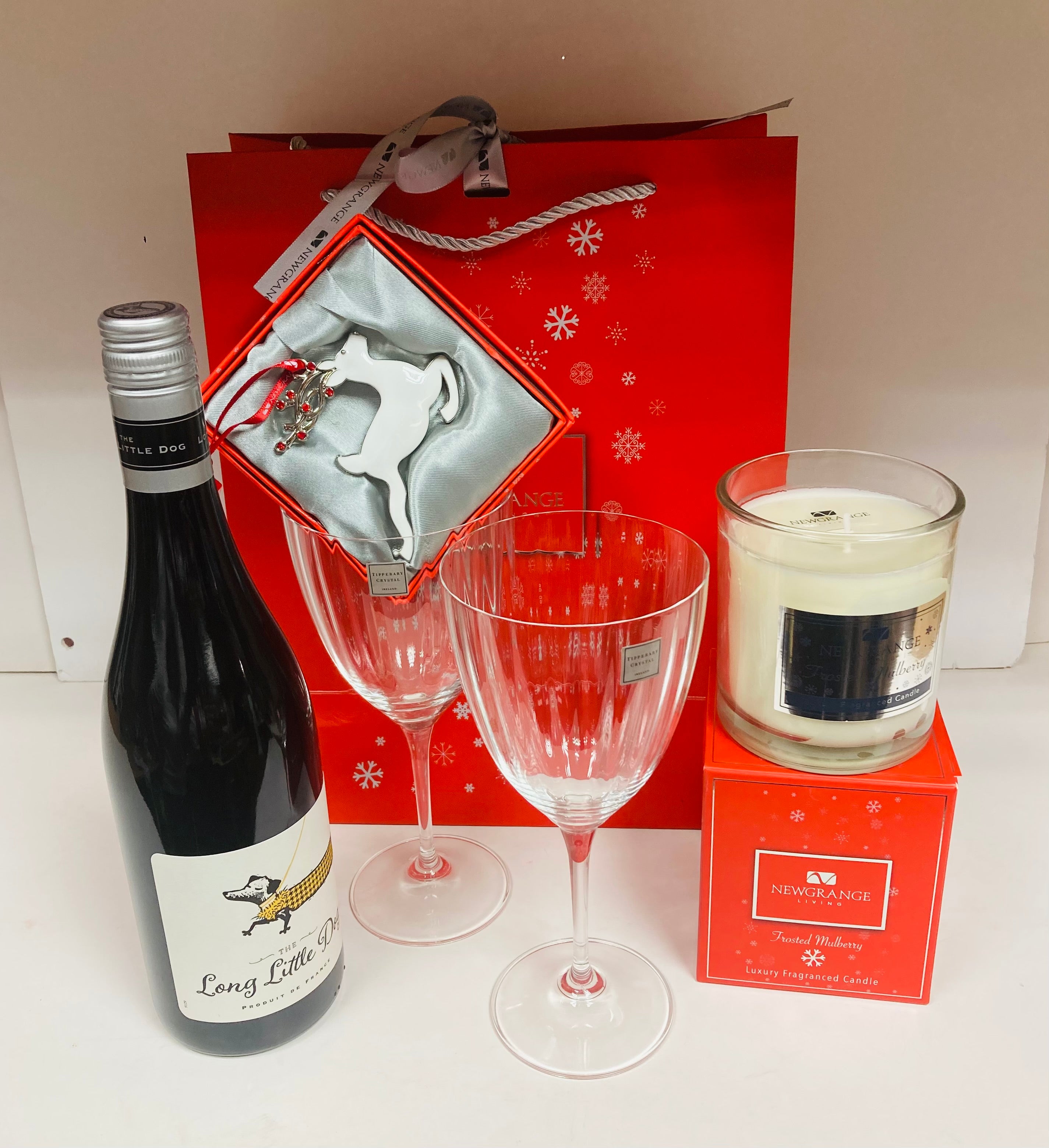 Festive Red  Wine Gift Bag