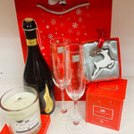 Festive Red Wine Gift Bag