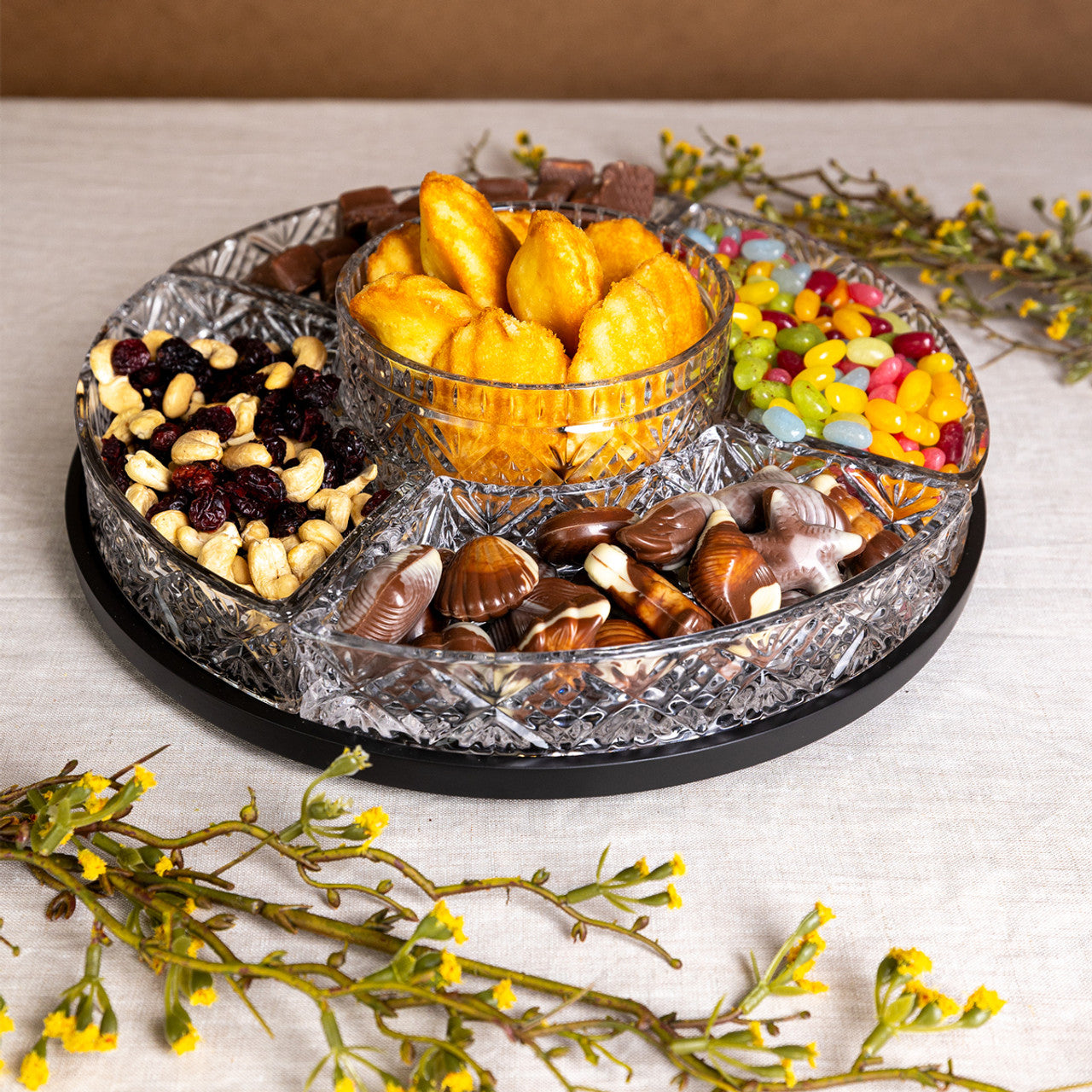 Killarney Crystal Trinity Lazy Susan Serving Set – Tierneys Gifts