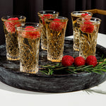 Killarney Crystal Trinity Collection Fluted Shot Glass Set of 6