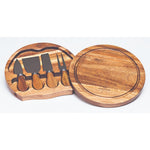 Newgrange Living Cheese Board Round with 4 Knives