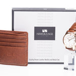Newgrange Living Watch & Wallet Set Brown