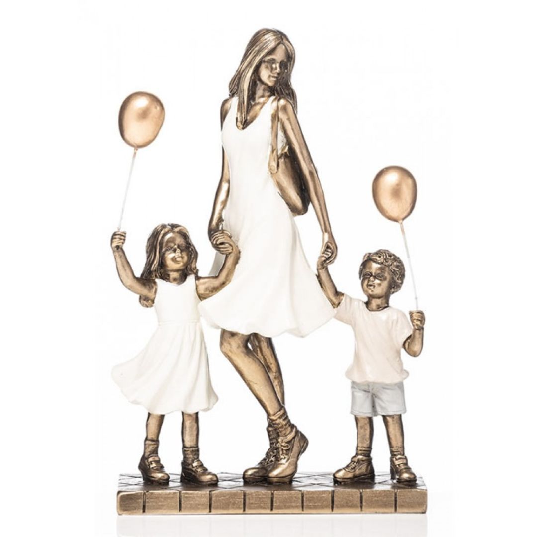 The Grange Collection Mother and Children with Balloons 24.5cm