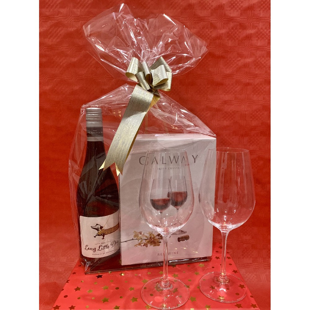 Red Wine Gift Bag & Ribbon