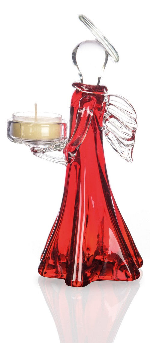Newgrange Living Cranberry Angel Tlight Holder Tierneys Gifts