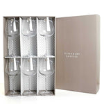 Tipperary Crystal Spiral Cut Red Wine Set Of 6 Glasses 450ml box
