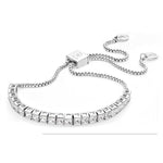 Tipperary Crystal Square Tennis Bolo Bracelet Silver