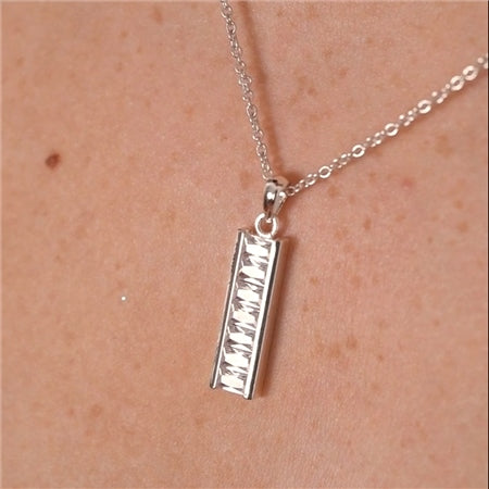 Newbridge Silver Bar Pendant Clear Ireland UK – Tierneys Gifts