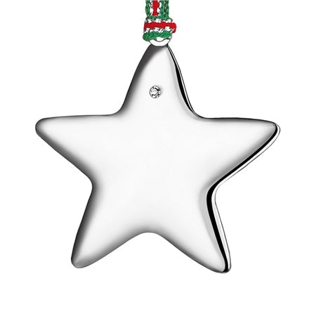 Newbridge Silver Star with Clear Stone Hanging Decoration