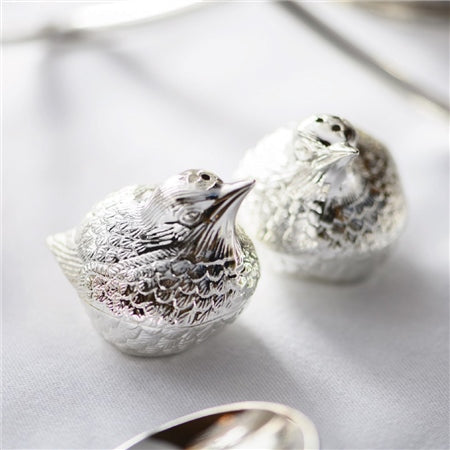 Pair of Silver hotsell Plated Quail Salt and Pepper.