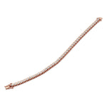 Tipperary Crystal Round Pillar Tennis Bracelet - Rose Gold