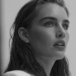 Tipperary Crystal Half Moon Stud Silver Earrings model