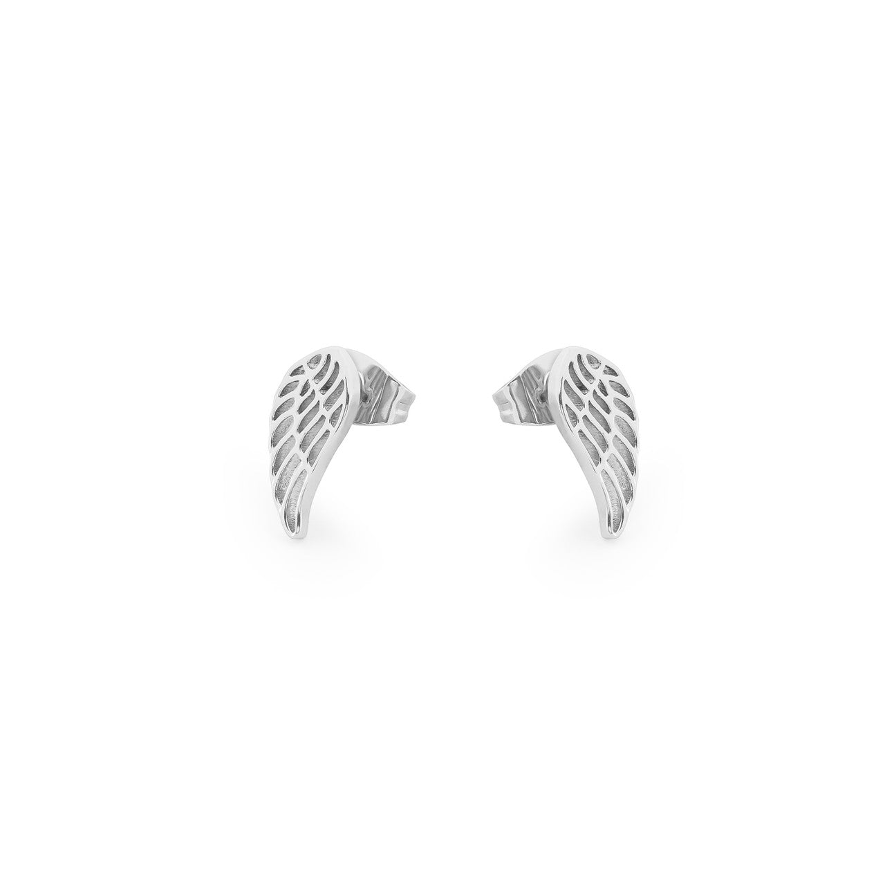 Tipperary Crystal Angel Wings Mini Stud Earrings Silver