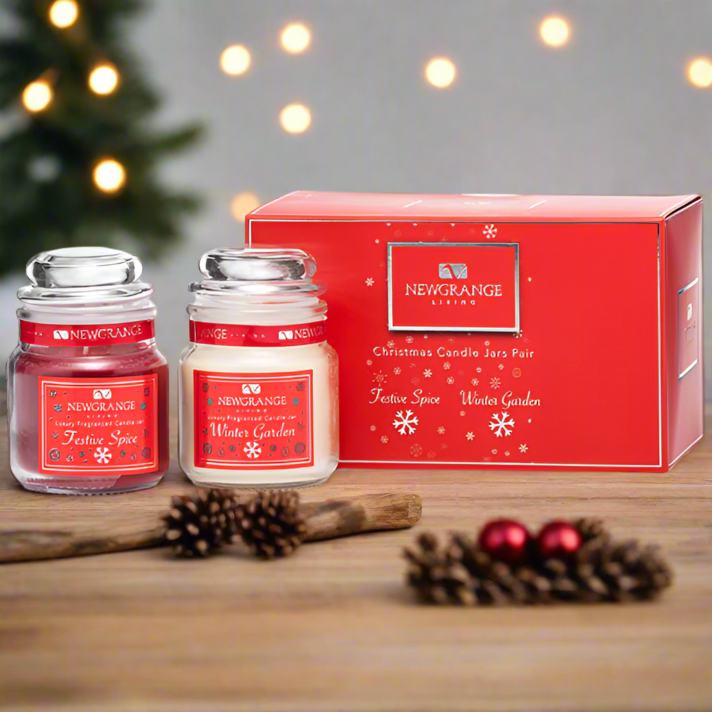 Newgrange Living Christmas Luxury Candle Jar Pair