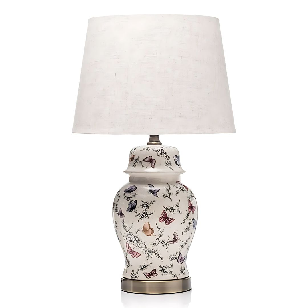 Butterfly Ceramic Table Lamp & Shade