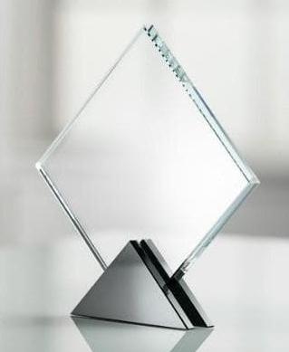 Galway Crystal Deco 8 Diamond Award - Engravable 3