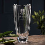 Galway Crystal Dune 12 Inch Square Vase - Engravable 3