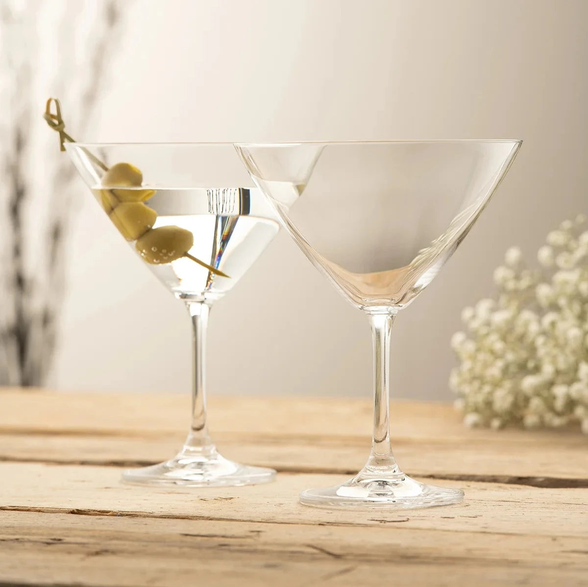 Galway Crystal Elegance Martini/Cocktail Glass Pair