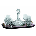 Galway Crystal Longford Brandy Decanter Tray Set - Engravable
