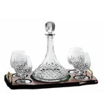 Galway Crystal Longford Miniature Brandy Decanter Tray Set - Engravable 2