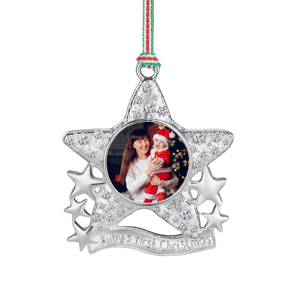 Babys First Christmas Photoframe Tree Decoration