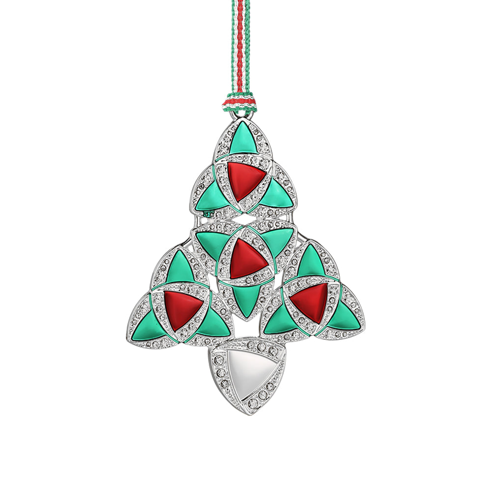 Green & Red Celtic Christmas Tree Decoration