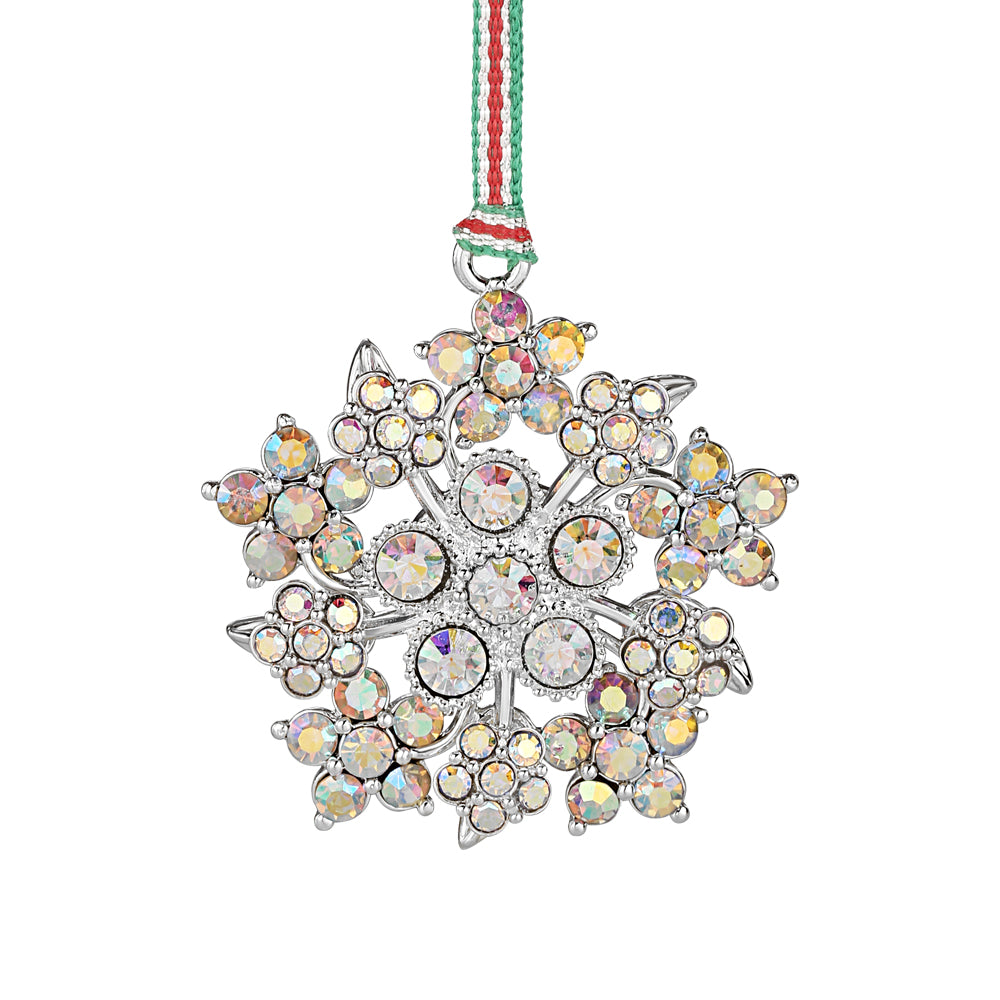 Snowflake with AB Crystals Christmas Tree Decoration