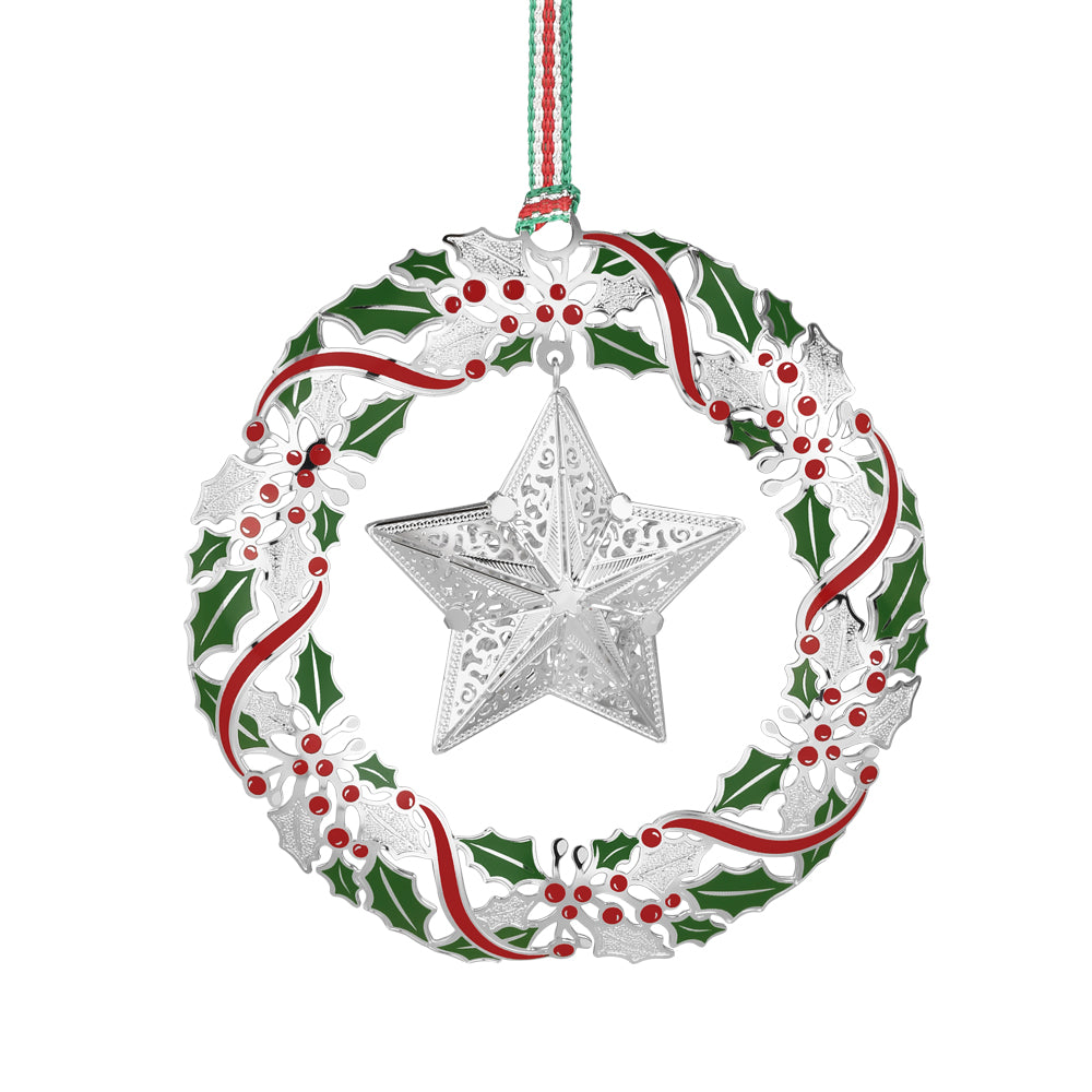 Wreath with Star Christmas Decoration