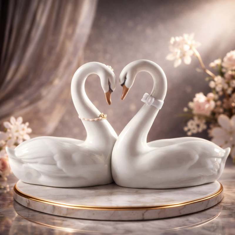 Lladro Endless Love Swans Figurine