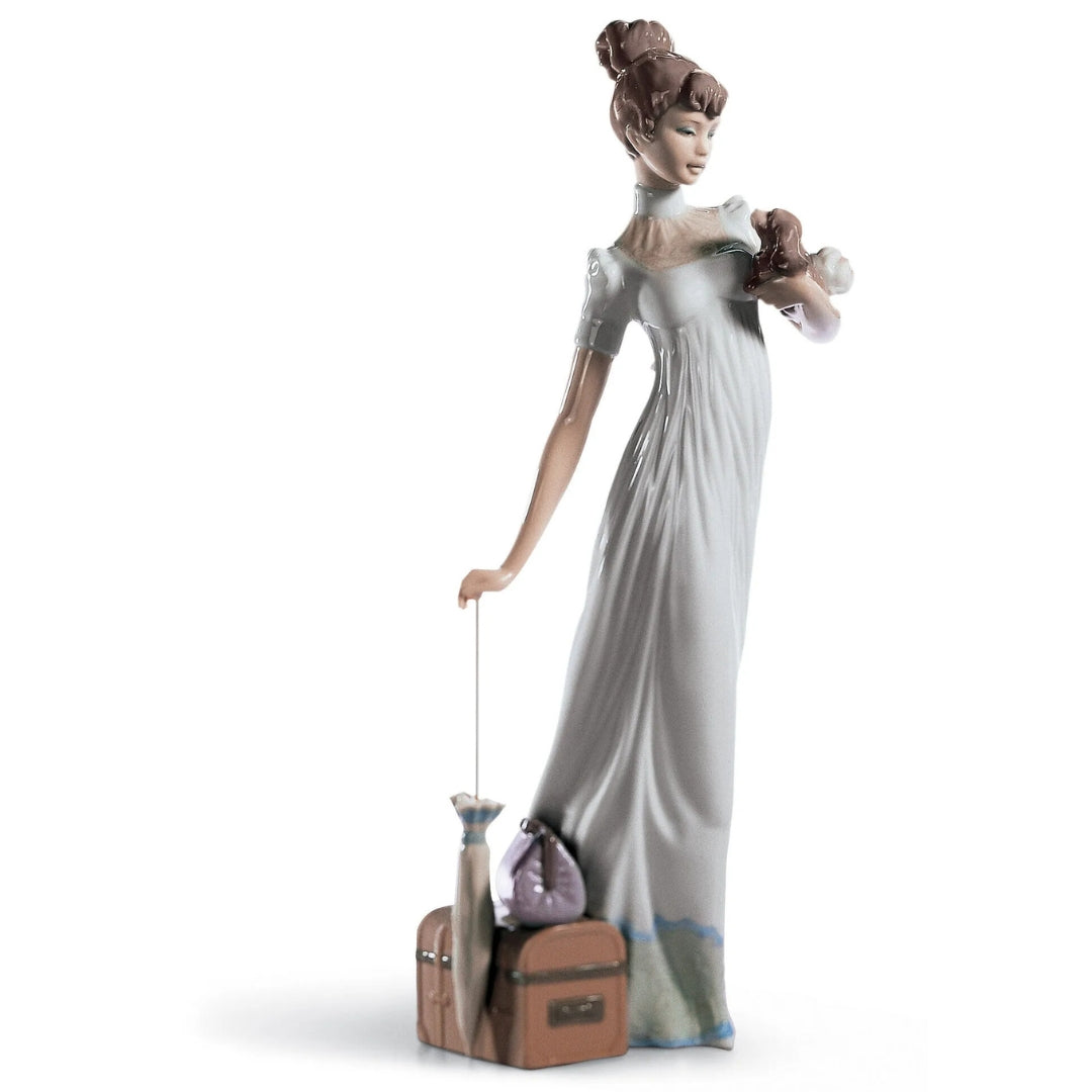 Lladro Traveling Companions Woman Figurine