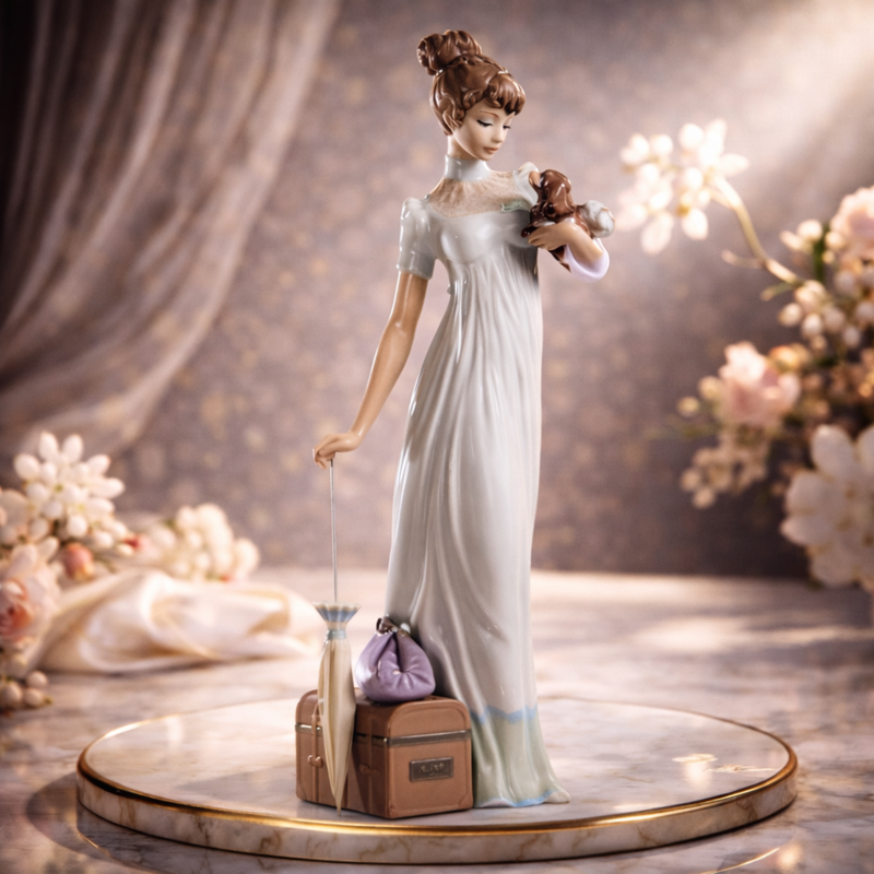 Lladro Traveling Companions Woman Figurine