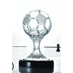 Galway Crystal 8 Inch Soccer Ball Trophy - Engravable2