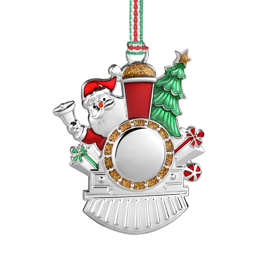 Santa in Steam Engine Christmas Tree Decoration