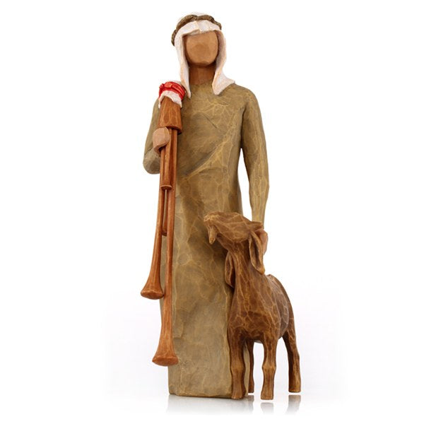 Willow Tree Zampognaro Shepherd With Bagpipes nativity figure