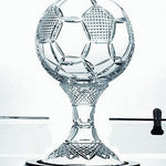 Galway Crystal 8 Inch Soccer Ball Trophy - Engravable