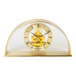 Gold Arch Skeleton Movement Mantel Clock