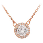 Tipperary Crystal Rose Simple Cz Pendant Necklace