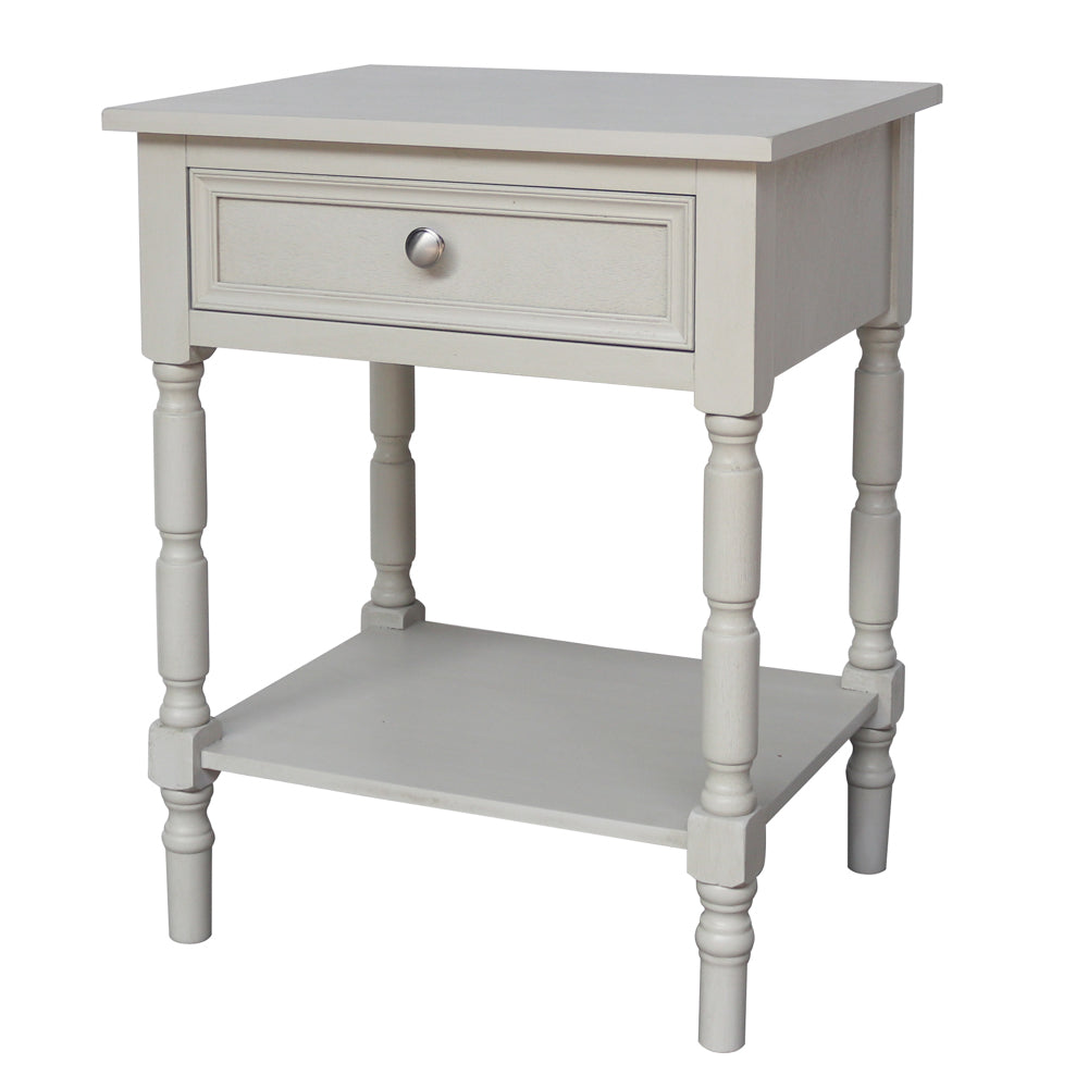 Lincoln 1 Drw Accent Table Subtle Grey