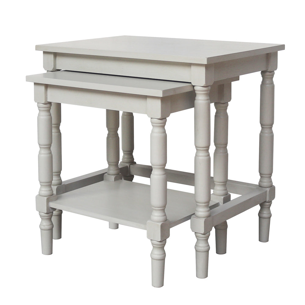 Lincoln S/2 Nesting Tables Subtle Grey